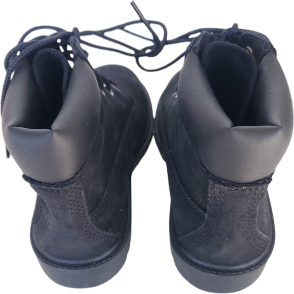 Timberland Premium Leather Cold Weather Combat Boots Black Kids Size 10 - Picture 4 of 6